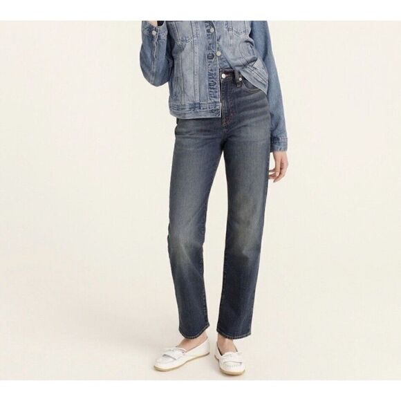 J CREW Womens High-Rise 90s Classic Straight Jean NEW Distressed BA650 Sz 26 - Picture 1 of 13